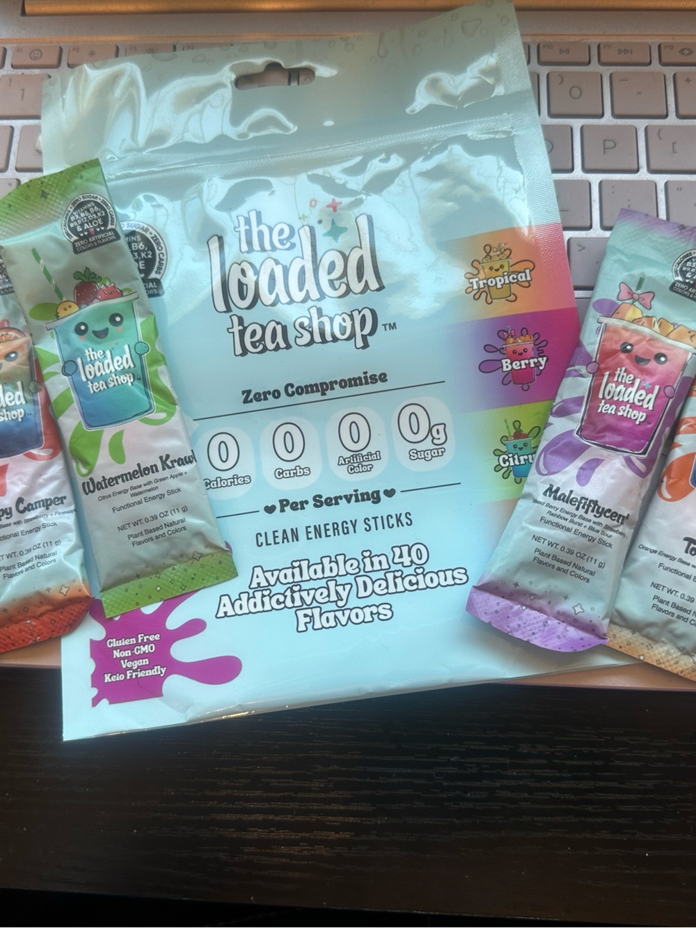 The Loaded Tea Shop Clean Energy Sticks - Multi-Color Variety Pack